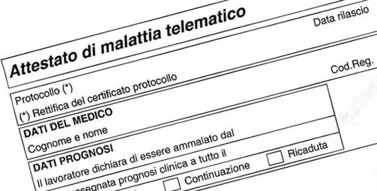 Richiedere certificazione di assenza dal lavoro